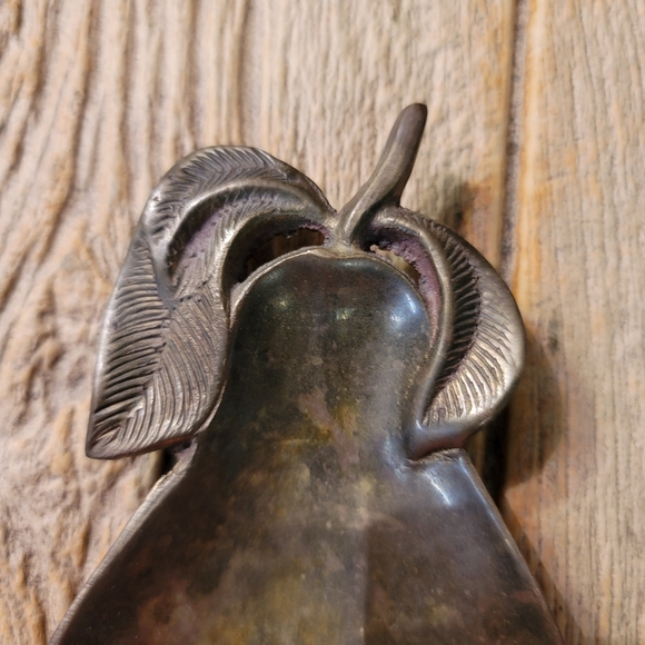 Small Brass Pear Dish Trinket Tray - Picture 2 of 3